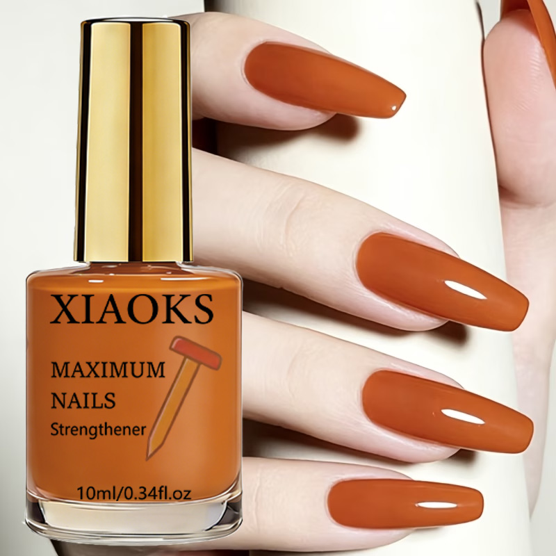 Nail Art Orange - キャラメルオレンジのネイル強化オイル - 高光沢仕上がり、自然乾燥、硬化ライト不要、あらゆる肌色に合う暖色系のキャラメルオレンジ、普段使いやパーティーに最適、一度塗るだけで高級感、重ね塗りや装飾で様々なスタイルを演出可能、プロのネイルアートに欠かせない、自宅でサロン品質のサービスを、ネイルアート