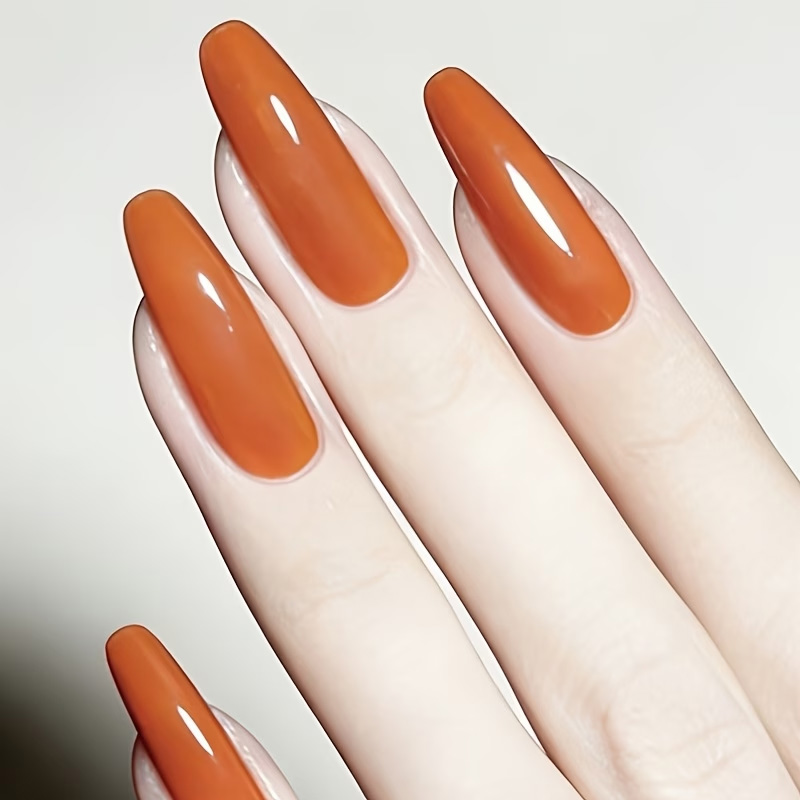 キャラメルオレンジのネイル強化オイル - 高光沢仕上がり、自 - Nail Art Orange のレビューと価格