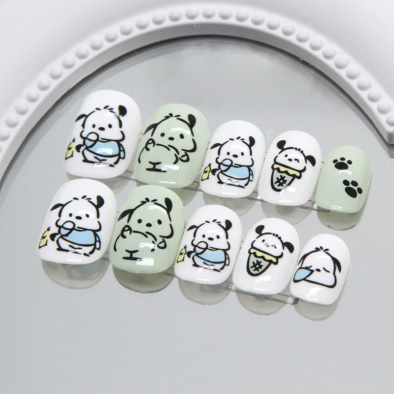 ゼリータブ付きの再利用可能なスクエアフェイクネイル、かわいい - Nail Art Press On のレビューと価格