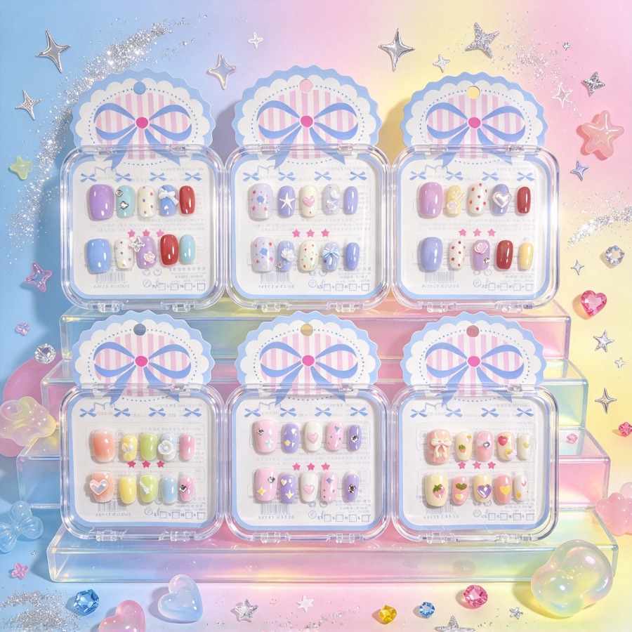 オーシャン・ドーパミン・プレスオンネイル。カラフルな貝殻と波 - Nail Art Ombre のレビューと価格