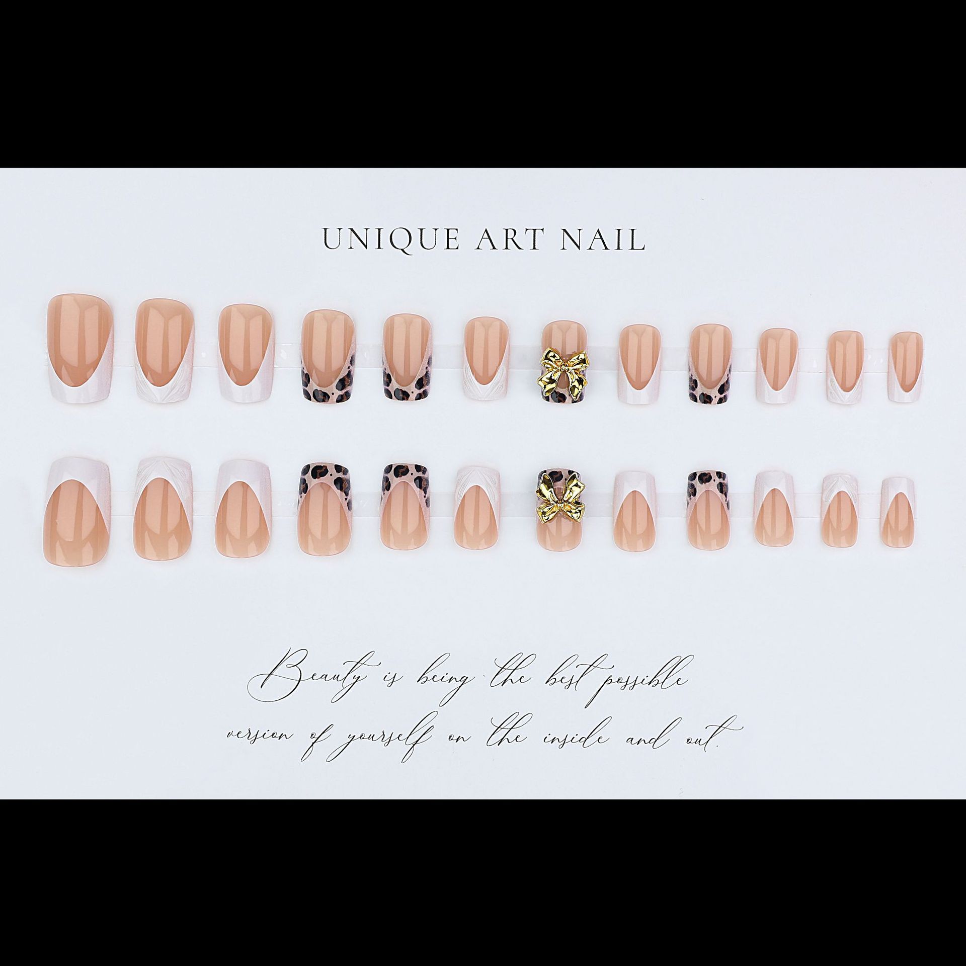 女性用ショートスクエアフェイクネイル、ガールズファッションブ - Nail Art Press On のレビューと価格